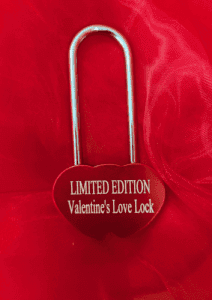 Red Love Lock, only available during the month of February
