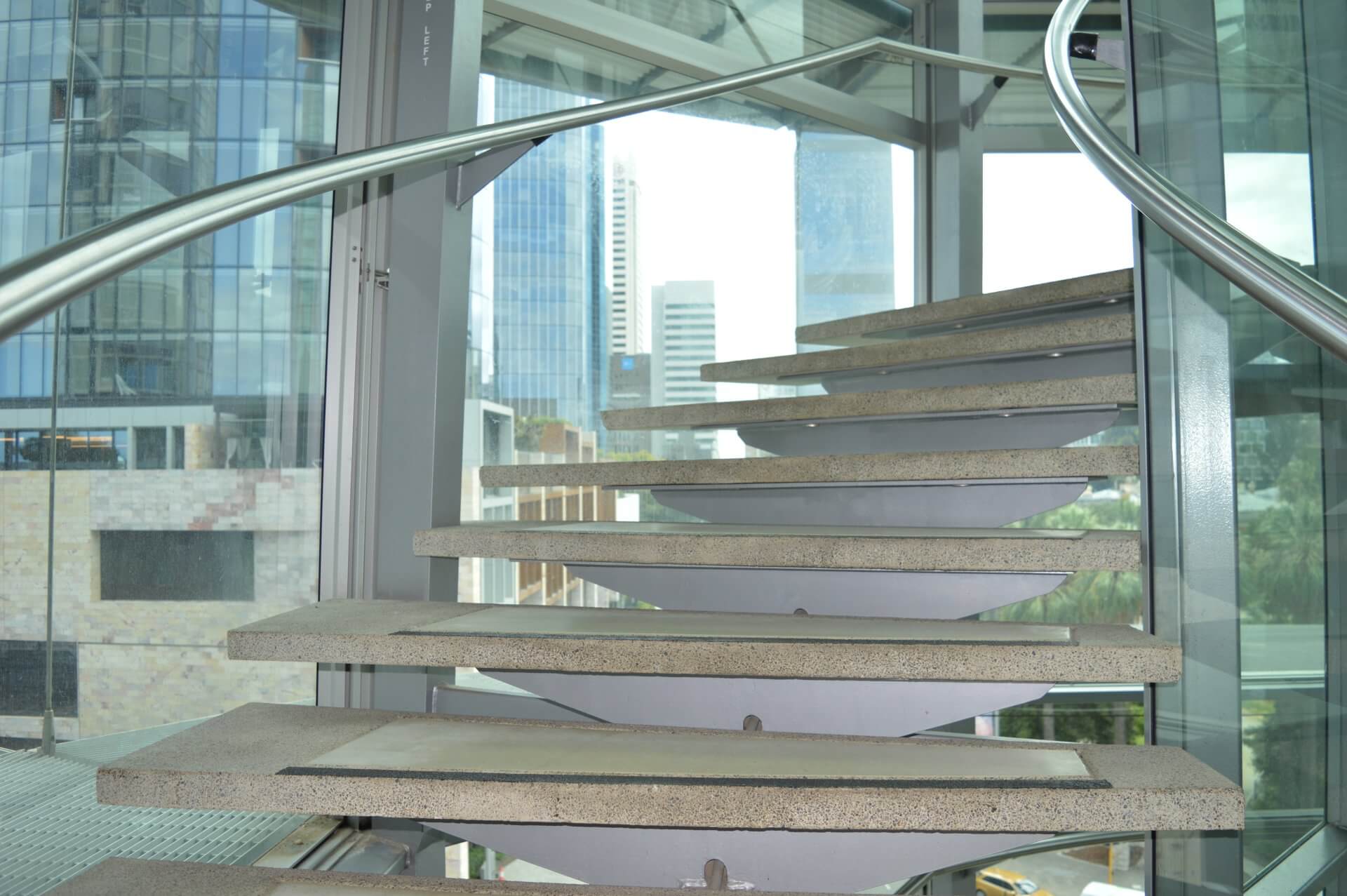 Stairs Entrance to The Bell Tower showing board walk.
