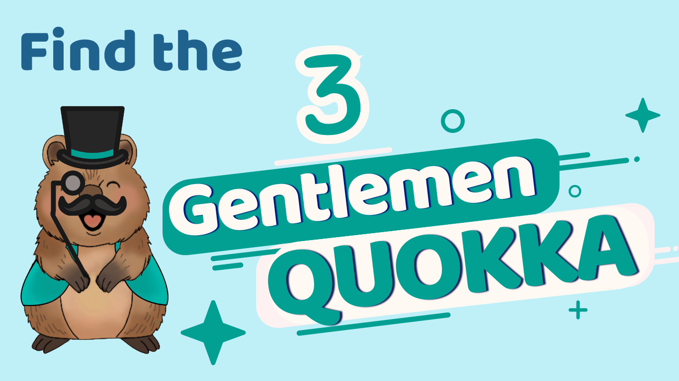 Feature image - Gentlemen Quokka Find the 3 Gentlemen Quokka